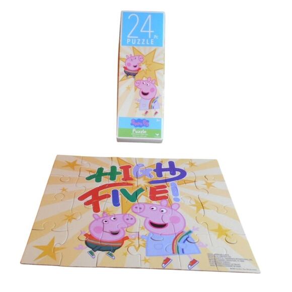 Peppa Pig High Five! 24 PC Complete Puzzle 2020 Spinmaster/Cardinal - Picture 1 of 7